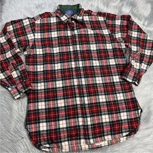 Vintage Pendleton Country Traditionals Virgin Wool Red Green Plaid shirt